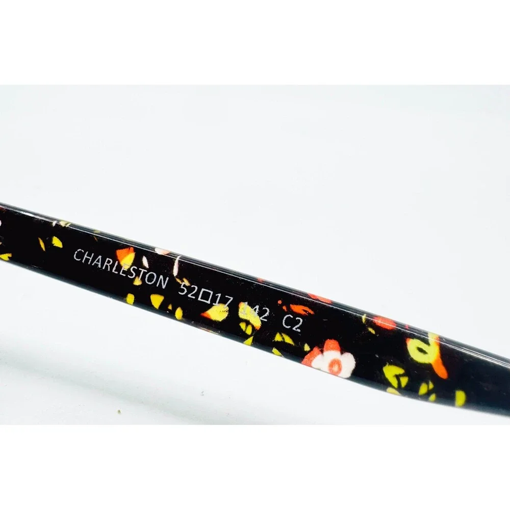 EyeBuyDirect Charleston Eyeglasses Women Floral Tortoise Browline 52-17-142